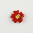 Piros mini kerámia virág