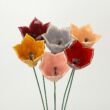 Rózsaszín kerámia tulipán