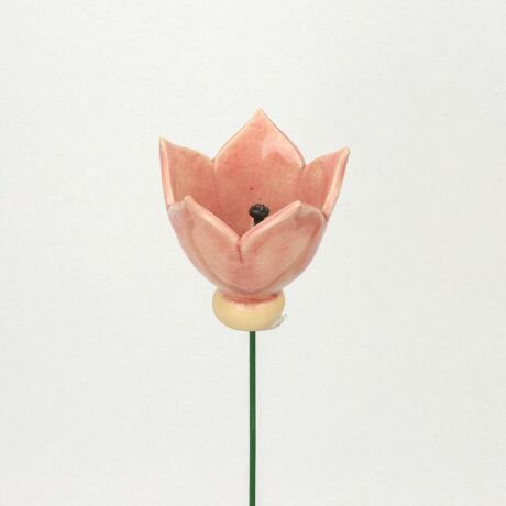 Rózsaszín kerámia tulipán