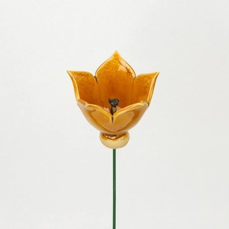 Sárga kerámia tulipán