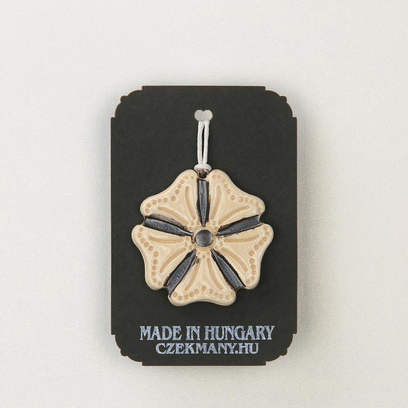 Virágos kerámia medál 40