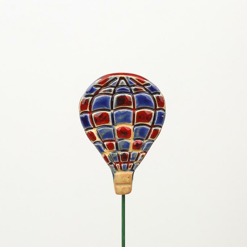 Beszúrható kerámia figura - hőlégballon