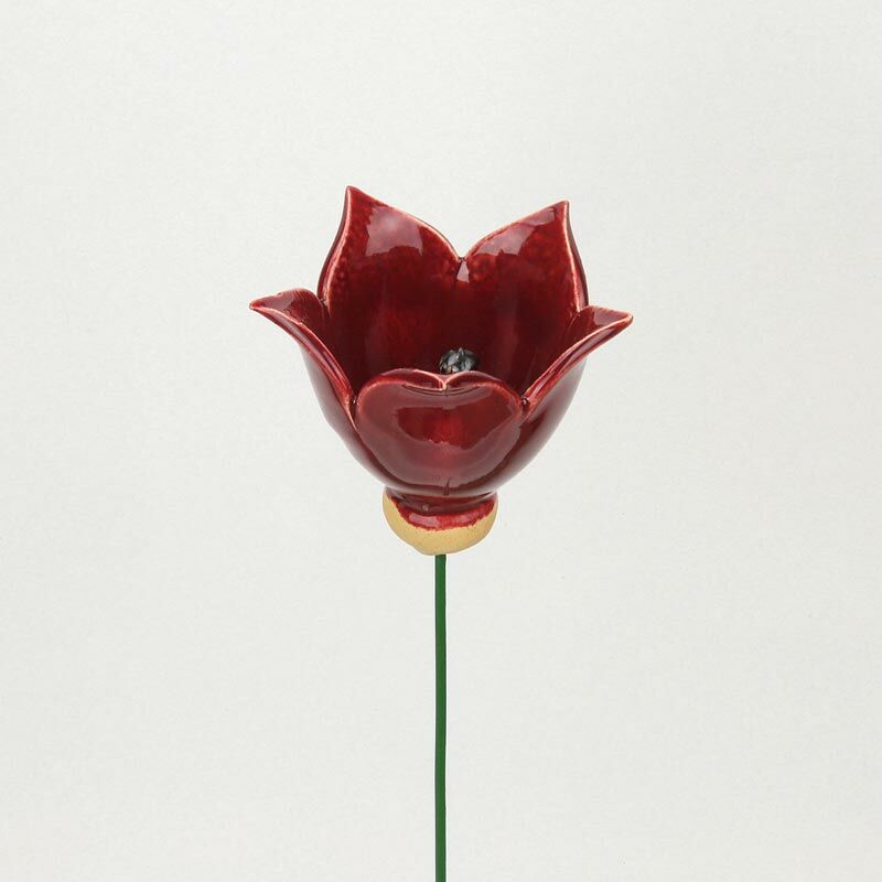 Bordó kerámia tulipán